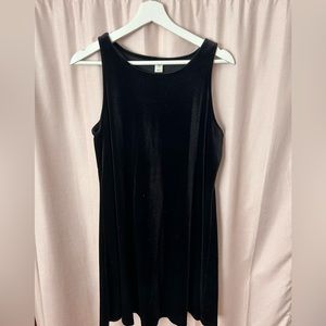 Black velvet old navy dress - Med